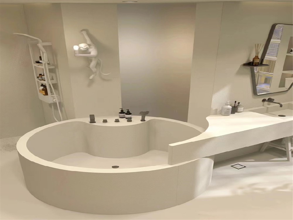 Custom acrylic stone bathtub