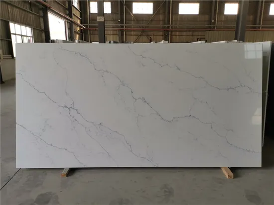 White Carrara Quartz Stone Quartz Countertops for Kitchens