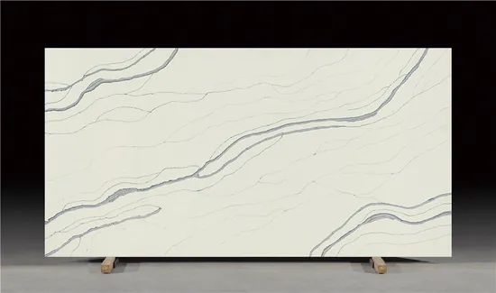 White Grey Texture Quartz Stone Quartz Porcelain Countertops for Kitchen