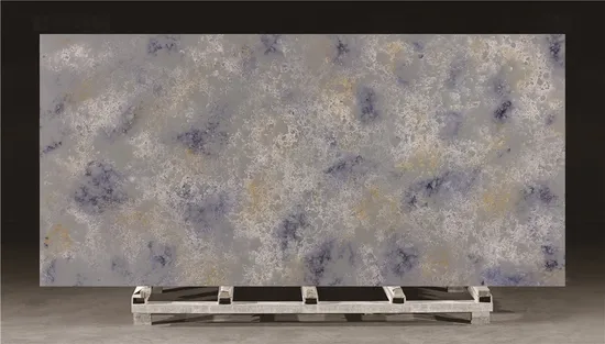 Diamond Blue Quartz Slab Polished Quartz Stone Countertops