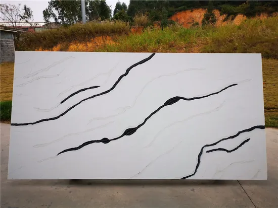 White Volakas Calacatta Quartz Countertops Quartz Slab for Table Top