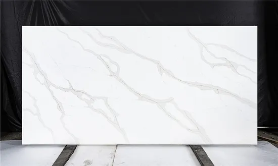White Marble Texture Quartz Slab for Quartz Countertops