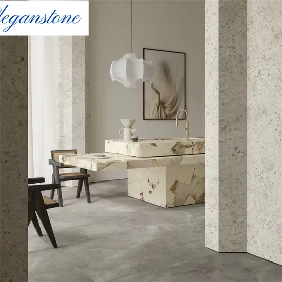 Pandora White Onyx Marble Texture Artificial Stone Sintered Stone for Facade Wall Panel Kitchen Island Table Top